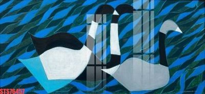 File in trần Tranh sơn dầu phương tây tổng hợp STS76457 (file gốc) hoa văn 3D