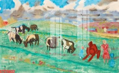 File tranh Tranh sơn dầu phương tây tổng hợp STS76632 (bản gốc) in lụa dán tường