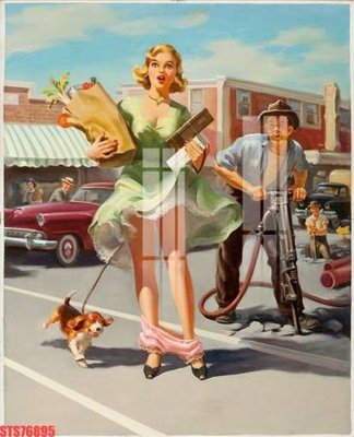 File tranh Tranh sơn dầu phương tây tổng hợp STS76895 (bản gốc) in lụa 3D