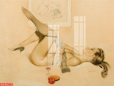 File in trần Tranh sơn dầu phương tây tổng hợp STS77451 (bản gốc) phong cảnh