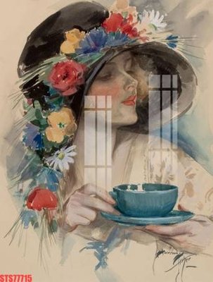 File gốc Tranh sơn dầu phương tây tổng hợp STS77715 (in lụa) tranh phong thủy