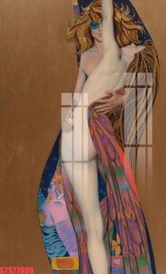 File tranh gốc in trần nhà Tranh sơn dầu phương tây tổng hợp STS77900 3D