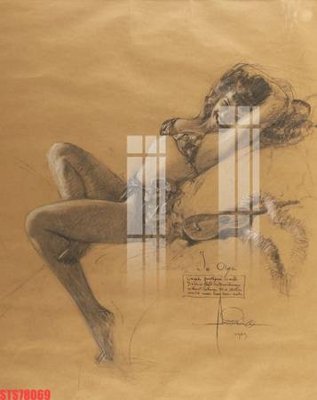 File tranh Tranh sơn dầu phương tây tổng hợp STS78069 (bản gốc) in lụa 5D