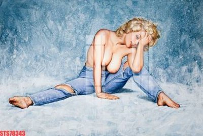 File gốc Tranh sơn dầu phương tây tổng hợp STS78343 (in lụa) tranh mã đáo