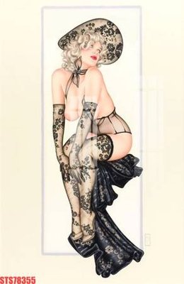 File tranh Tranh sơn dầu phương tây tổng hợp STS78355 (bản gốc) treo quán cafe