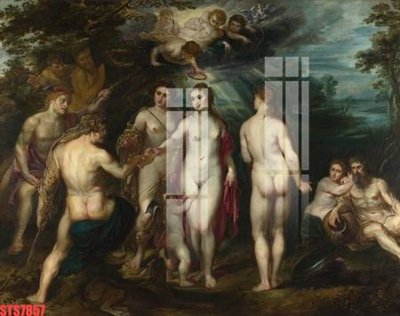 Ảnh gốc Tranh sơn dầu phương tây tổng hợp STS7857 (độ nét cao) in mica