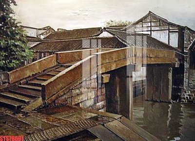 File tranh Tranh sơn dầu phương tây tổng hợp STS78697 (gốc) chủ đề thiên nhiên