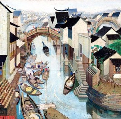 File gốc Tranh sơn dầu phương tây tổng hợp STS78735 (in lụa) tranh mã đáo