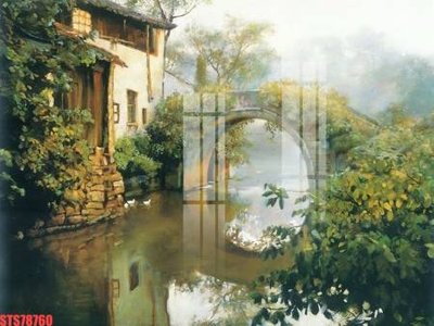 Ảnh gốc Tranh sơn dầu phương tây tổng hợp STS78760 (nét căng) in mica