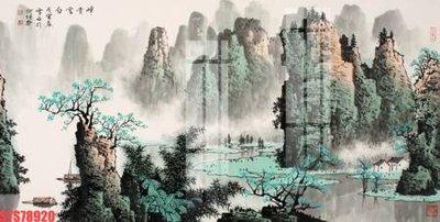 File in trần Tranh sơn dầu phương tây tổng hợp STS78920 (bản gốc) mây trời