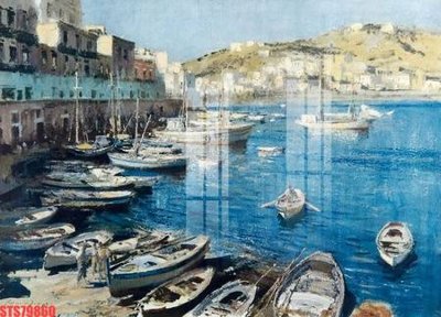 Download file gốc Tranh sơn dầu phương tây tổng hợp STS79860 (in mica) trang trí