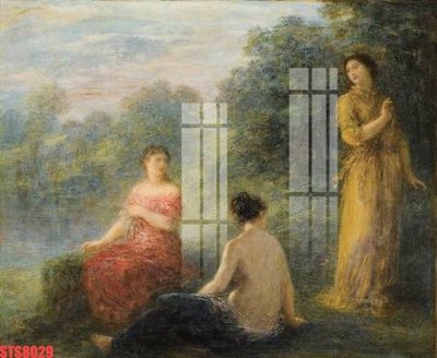 File gốc Tranh sơn dầu phương tây tổng hợp STS8029 (trang trí) phòng ngủ