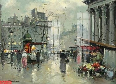 File in trần Tranh sơn dầu phương tây tổng hợp STS815 (bản gốc) phong cảnh