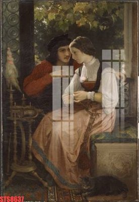 File tranh Tranh sơn dầu phương tây tổng hợp STS8637 (bản gốc) in lụa 3D