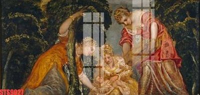 Ảnh gốc Tranh sơn dầu phương tây tổng hợp STS9027 (nét căng) in mica