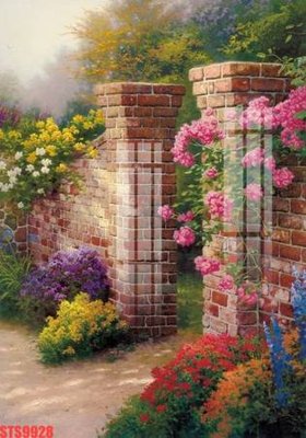 File gốc Tranh sơn dầu phương tây tổng hợp STS9928 (in lụa) họa tiết 3D