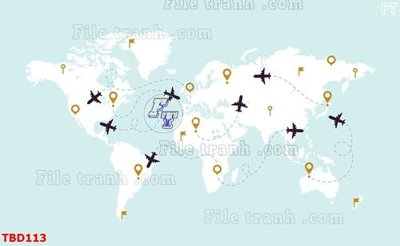 Mua file gốc Tranh bản đồ thế giới TBD113 (PSD) tại Filetranh.com