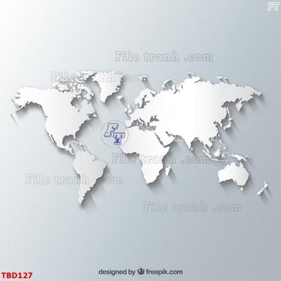 File tranh Tranh bản đồ thế giới TBD127 (ảnh gốc) chi tiết rõ ràng