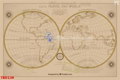 File gốc Tranh bản đồ thế giới TBD139 (in mica) cắt laser