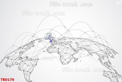File gốc Tranh bản đồ thế giới TBD170 (in 3D) cho trang trí
