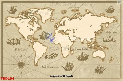 File ảnh gốc Tranh bản đồ thế giới TBD196 (chuyên in mica)