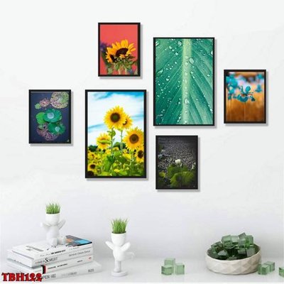 File in lụa File tranh bộ 6 tấm hoa sen hoa hướng dương TBH122 (hoa văn) File tranh bộ 6 tấm hoa sen hoa hướng dương TBH122
