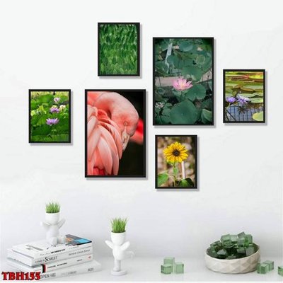 File in trần File tranh bộ 6 tấm hoa sen hoa hướng dương TBH155 (file gốc) xuyên sáng