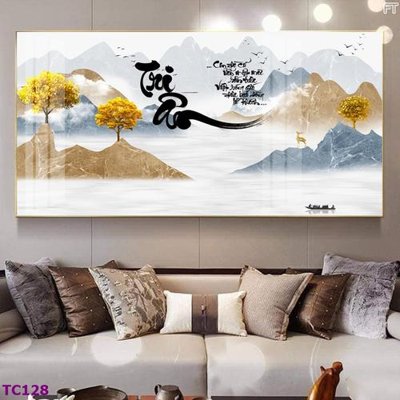 File in trần File tranh thư pháp tặng thầy cô 20 tháng 11 TC128 (bản gốc) hoa văn