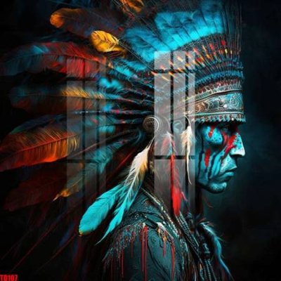 File gốc File gốc in tranh thổ dân TD107 (phiên bản chuẩn) để in ấn