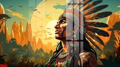 Tải file File gốc in tranh thổ dân TD141 (PSD) cho in tranh 3D