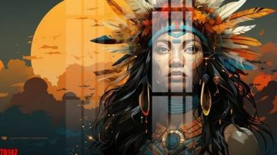 File PSD File gốc in tranh thổ dân TD142 (gốc) cho in quảng cáo