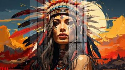 File tranh ảnh gốc File gốc in tranh thổ dân TD163 dùng cho in khổ lớn