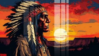 File gốc File gốc in tranh thổ dân TD164 (in mica) làm bảng hiệu