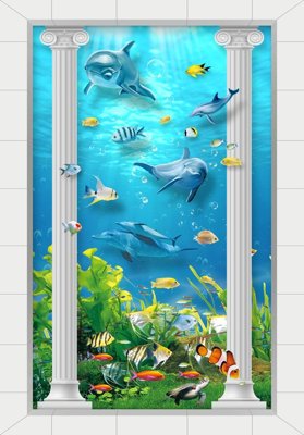 File tranh gốc File tranh đứng lối vào TD2267 (bản quyền) file PSD