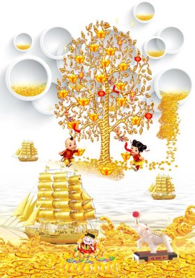 File gốc File tranh đứng lối vào TD2355 (phong cách) cổ điển