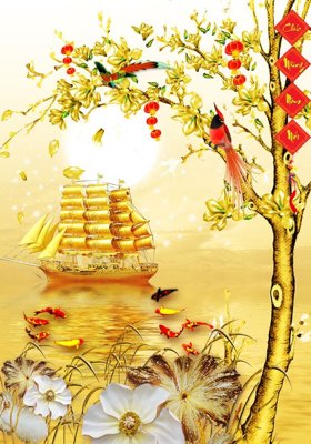 File in trần File tranh đứng lối vào TD2367 (file gốc) chủ đề vũ trụ