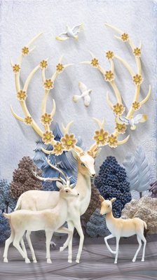 File in mica File tranh đứng lối vào TD2376 (bản gốc) làm vách ngăn