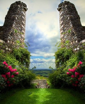 File in mica File tranh đứng lối vào TD2416 (ảnh gốc) đẹp