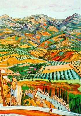 File gốc File tranh đứng lối vào TD2452 (chuẩn màu) cho in offset