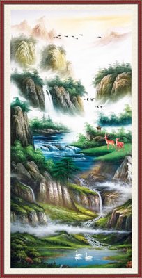 File gốc File tranh đứng lối vào TD2482 (in tráng gương) nghệ thuật