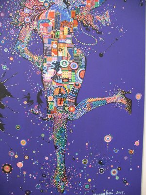 File tranh File tranh đứng lối vào TD2503 (bản gốc) in lụa 5D