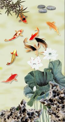 Tải file File tranh đứng lối vào TD2644 (PSD) cho in tranh kính