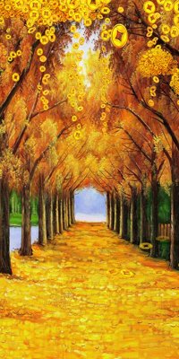 File in trần File tranh đứng lối vào TD2728 (bản gốc) phong cảnh