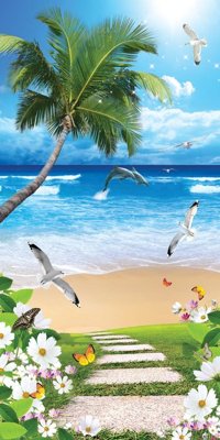 File in ấn chuyên nghiệp File tranh đứng lối vào TD2806 (file gốc)