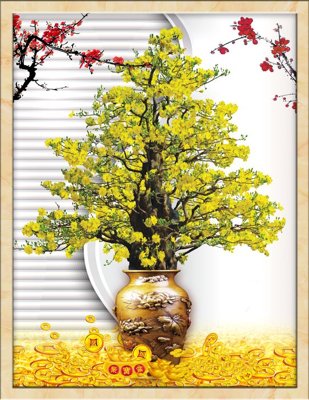 File tranh gốc File tranh đứng lối vào TD2840 (sắc nét từng chi tiết)