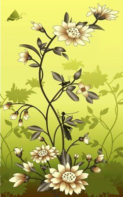 File gốc File tranh đứng lối vào TD2863 (in tráng gương) sang trọng