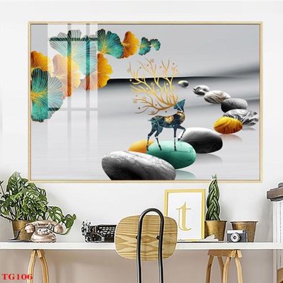 File tranh File tranh bộ in tráng gương hiện đại TG106 (gốc) in vải canvas