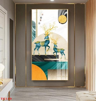 File gốc File tranh bộ in tráng gương hiện đại TG119 (in lụa) cao cấp