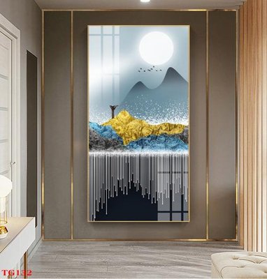 File gốc File tranh bộ in tráng gương hiện đại TG132 (in lụa) trang trí tường