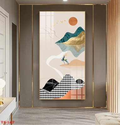 File ảnh File tranh bộ in tráng gương hiện đại TG147 (gốc) in standee
